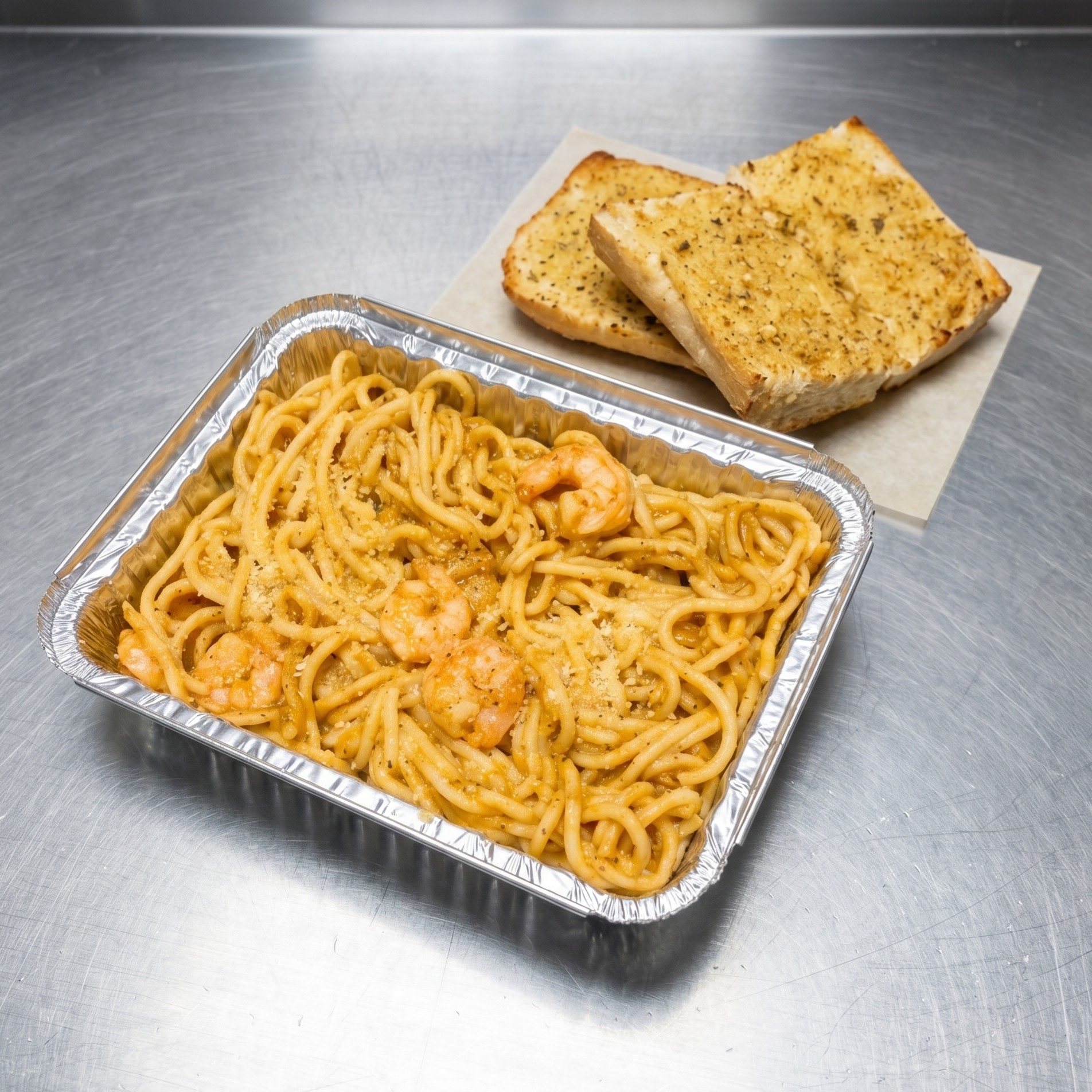 Old Bay Shrimpness Pasta.